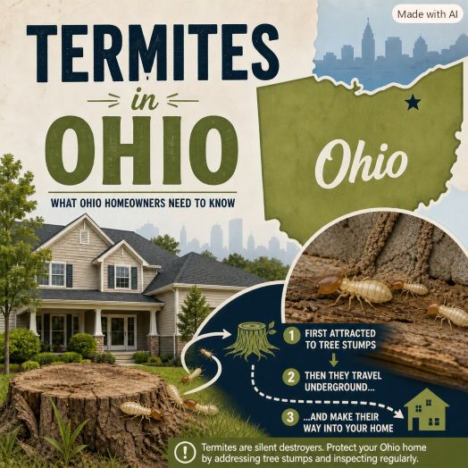 Ohio absolutely has termites, and in fact the state has active, established populations of wood‑destroying species.