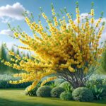 Forsythia – bursts of yellow in spring, grows even in clay.