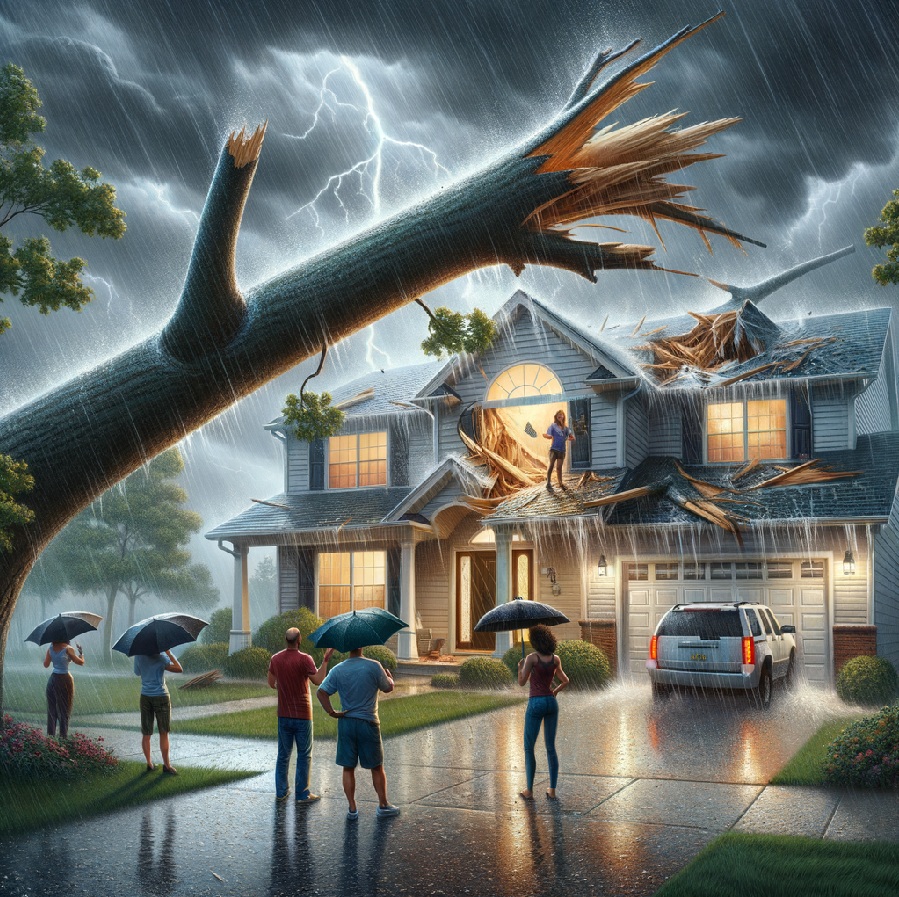 Windy, cloudy, with some unusual precipitation expected.For weeks, I couldn't take my eyes off the enormous branch hanging over my roof. It was thick, heavy, and looked like a tree was clawing at my house from above. Every storm made it sway, every gust of wind made me think, "Yeah, it'll hold. It's strong. It's been here forever and has withstood stronger winds."