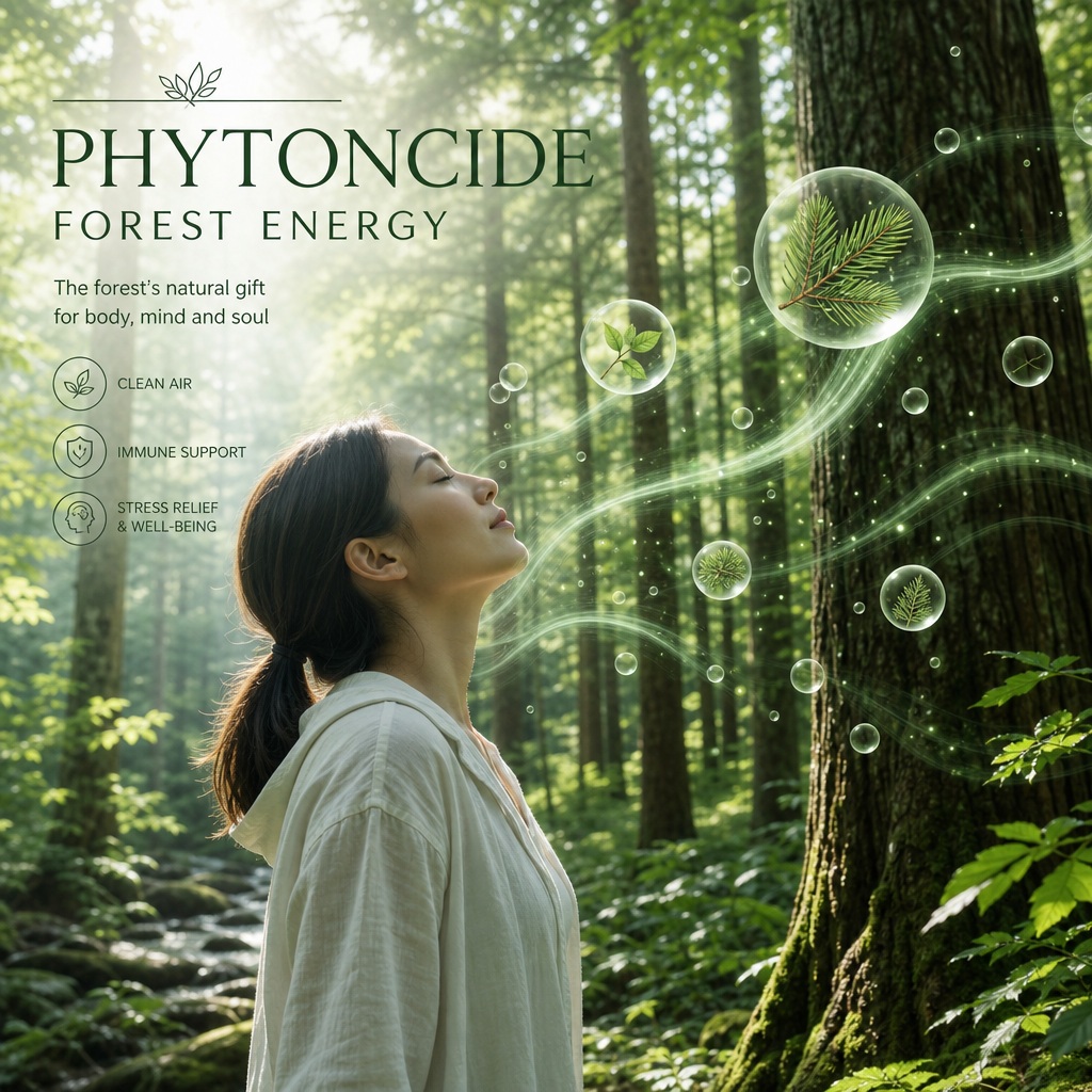 If you’ve ever stepped into a wooded area and felt the air change — cleaner, calmer, almost “crisp” — you’ve experienced phytoncides at work.